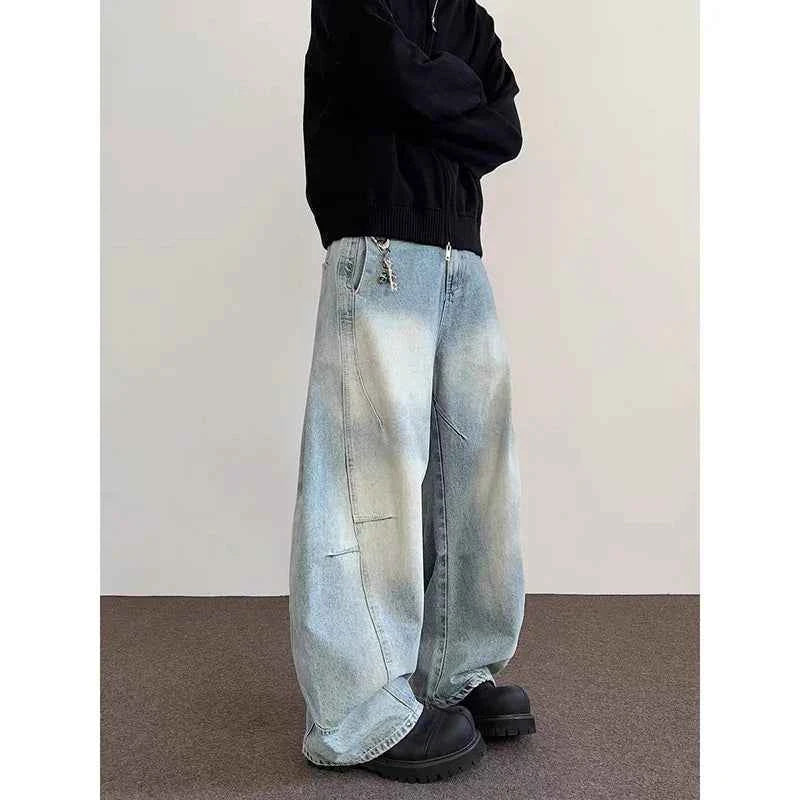 Blue Summer Cool High Waist Baggy Jeans