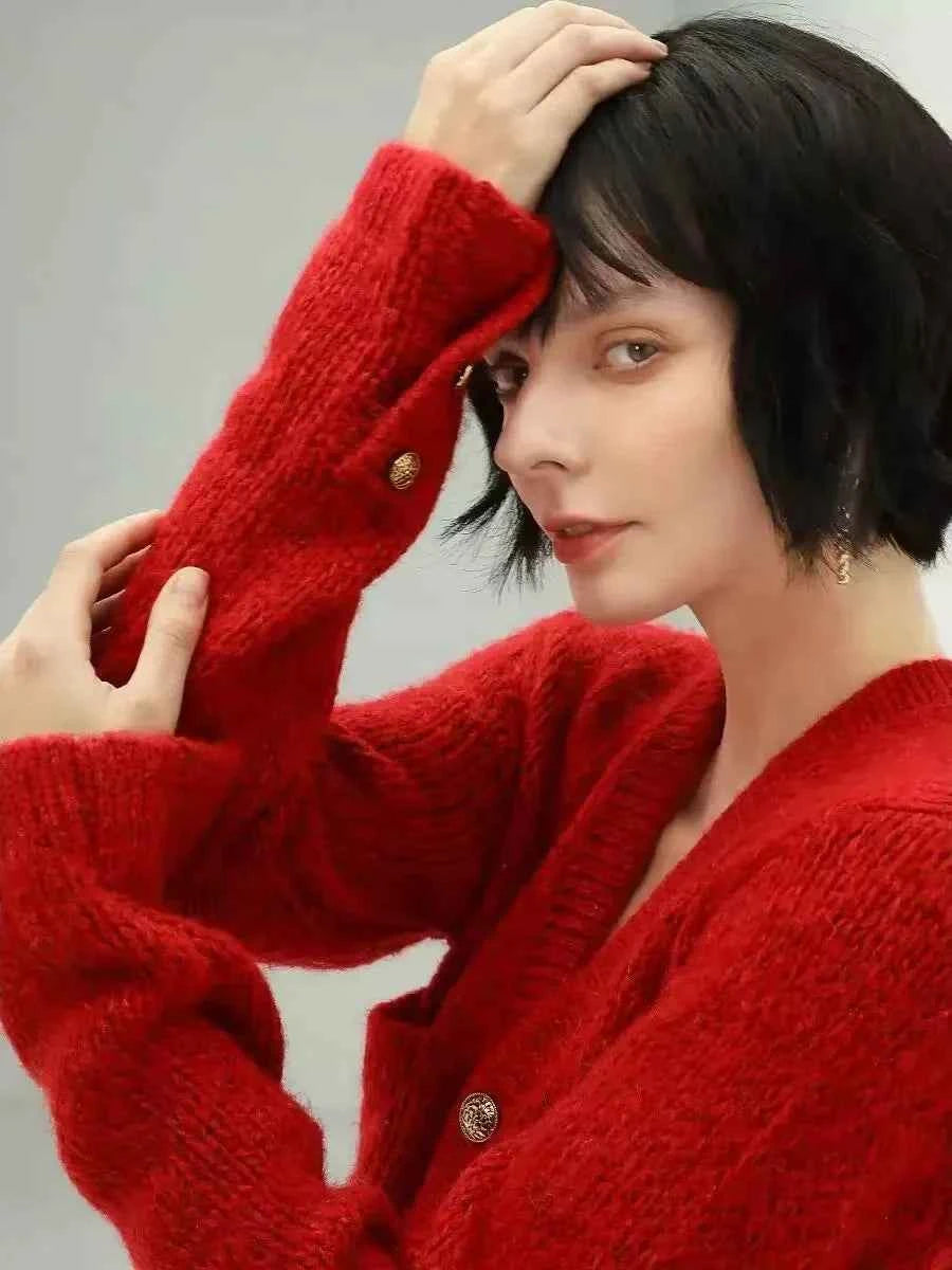 Handesome Luxurious French Knit Cardigan