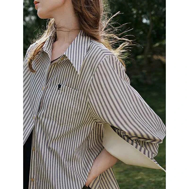 Women Classic Retro Stylish Spring Blouse Shirt