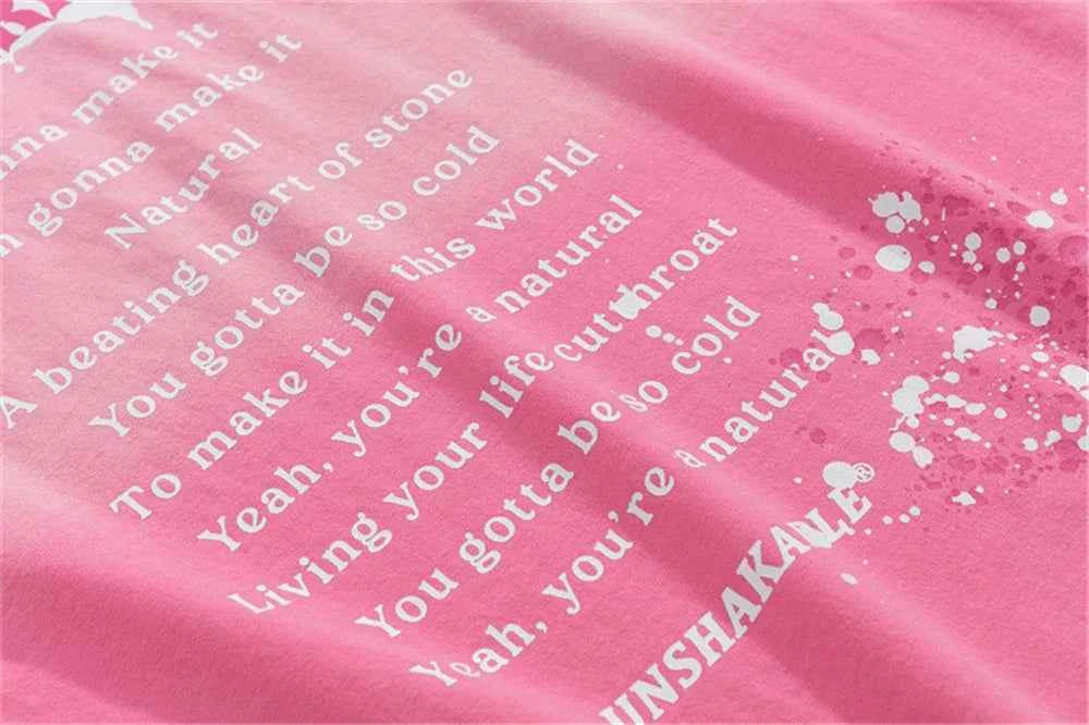 Graffiti Letter Hip Hop Cotton T-Shirt - Unisex Oversized Streetwear Graphic Tee