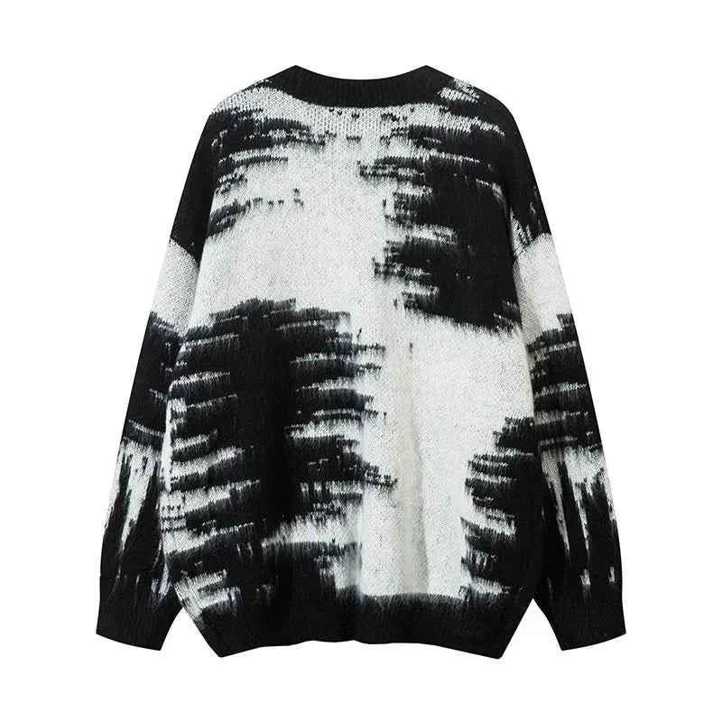 Y2K Streetwear Hip Hop Letter Tie Dye Sweater