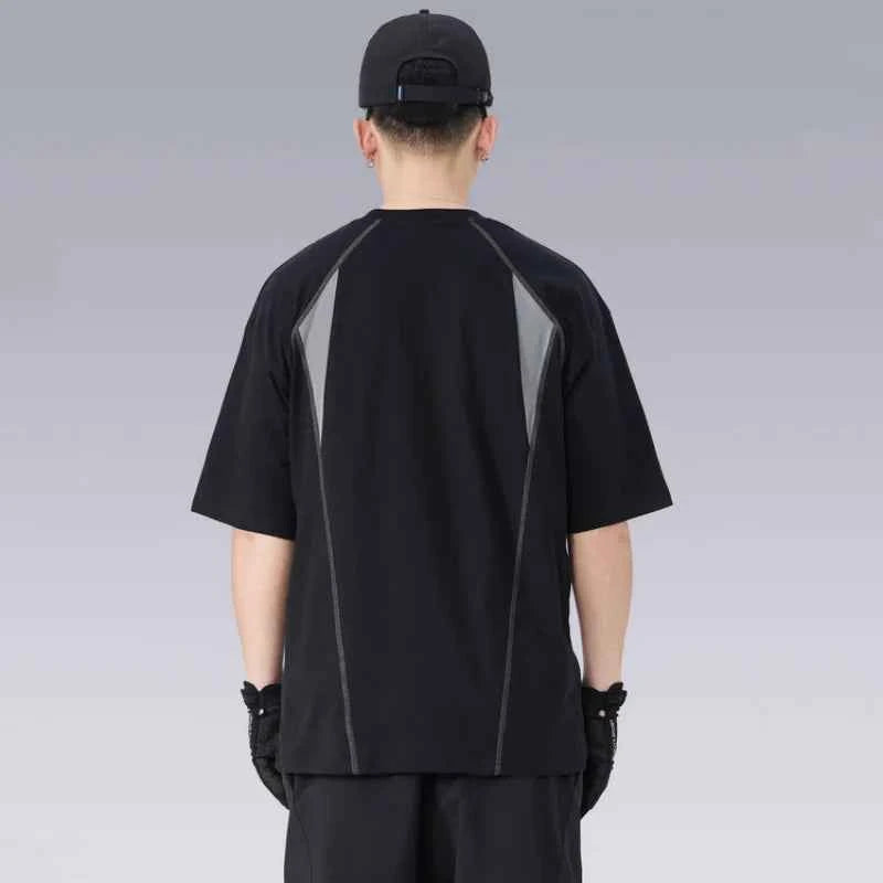 Techwear Punk Style Deconstructed Patchwork T-Shirt