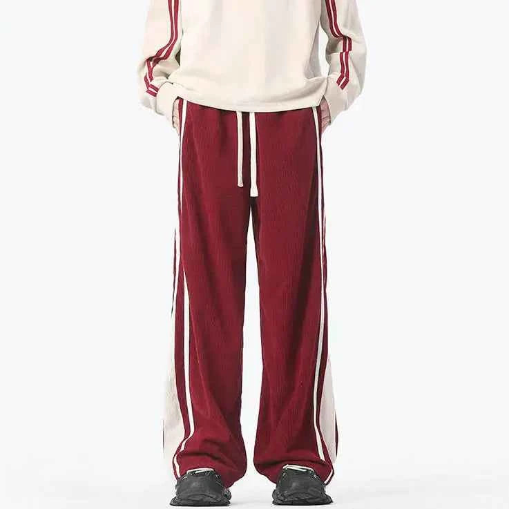 Winter Y2K Corduroy Wide Leg Sports Sweatpants