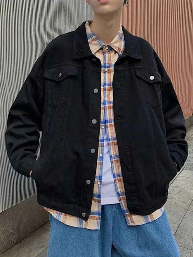 Classic Cozy Cool Green Korean Denim Jacket