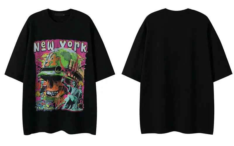 Y2K Graphic Hip Hop Funny Printed T-Shirt