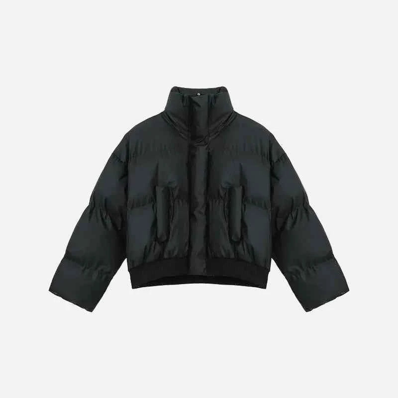 Thickened Stand Collar Cotton Padded Puffer Jacket