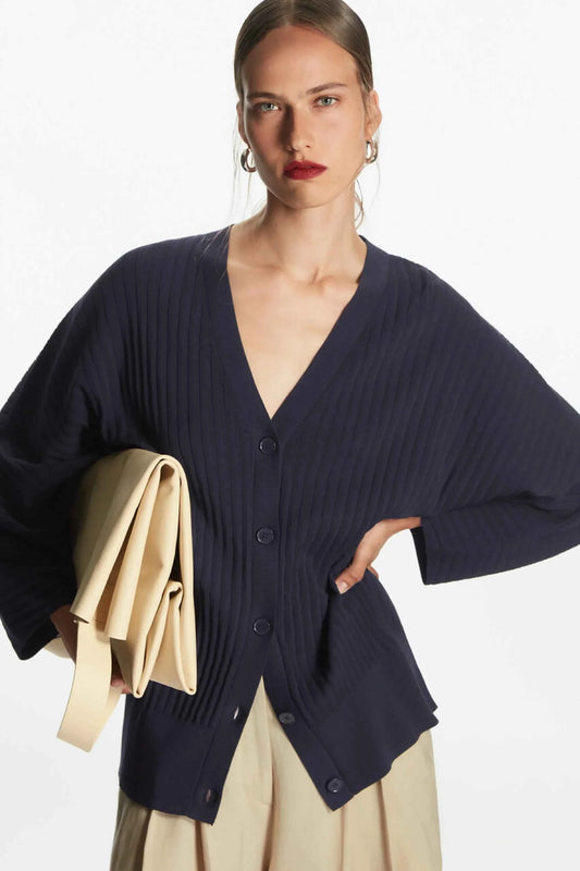Vintage Ethereal Autumn Ribbed Long Sleeves Cardigan