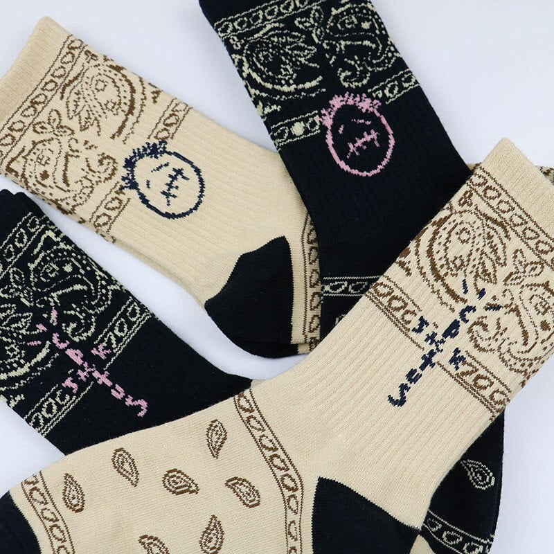 Cactus Jack Bandana Pattern Crew Socks