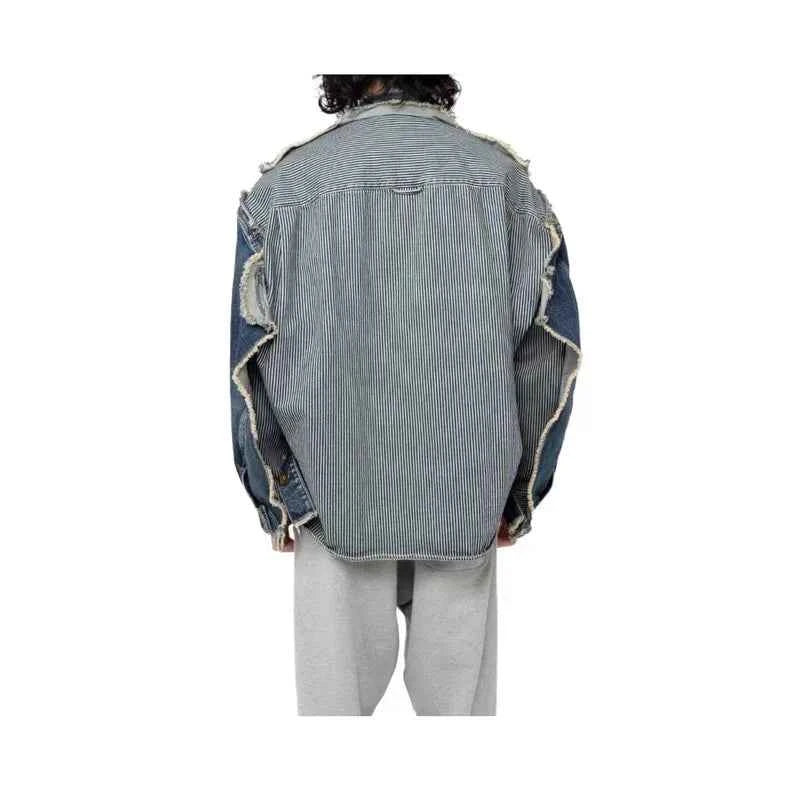Flattering Streetwear Ripped Casual Denim Jacket