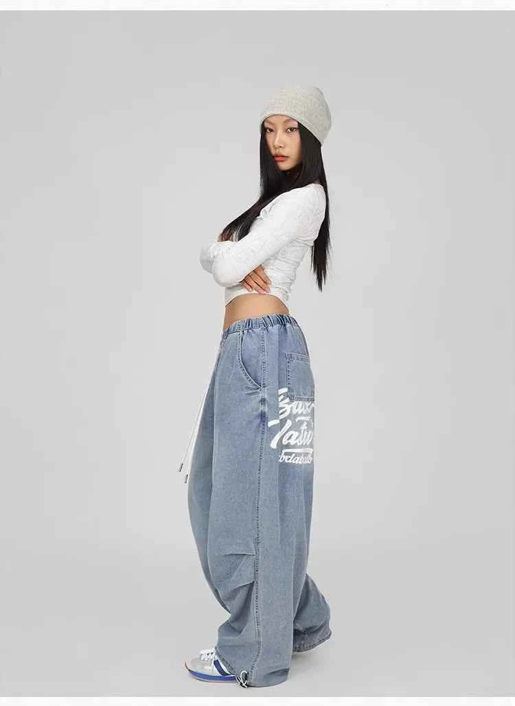 Blue Loose Hip Hop Dance Pants