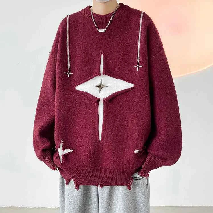 Gothic Eye Oversized Knitwear jumpers Sweater