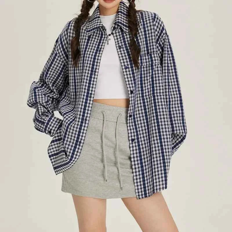 Striped Loose Long Sleeve Casual Shirt