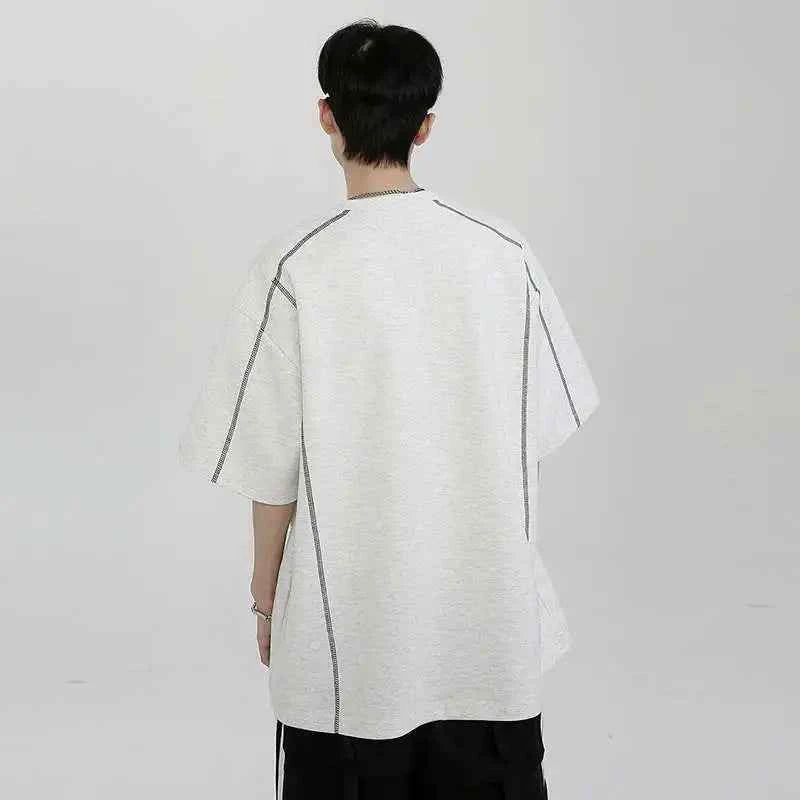 Stylish Loose Stripe Printed Short Sleeve T-Shirt
