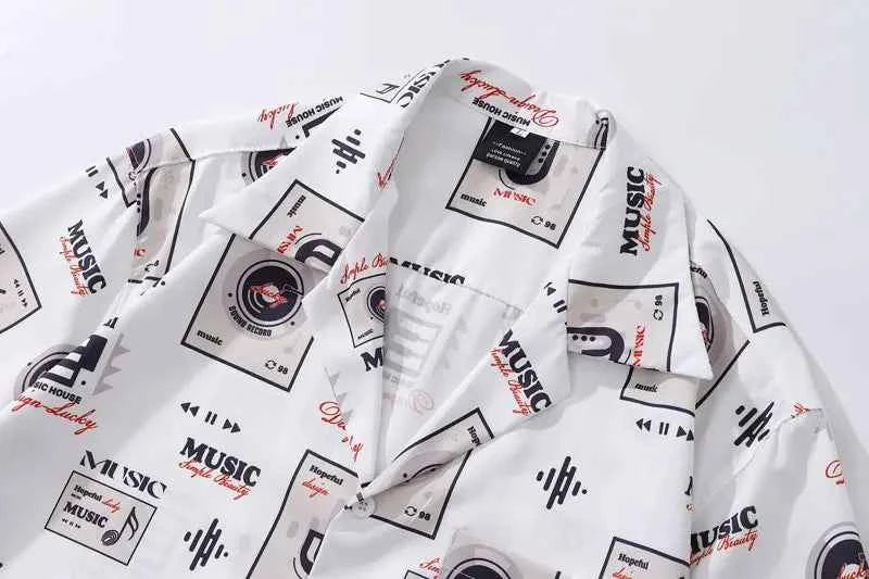 Retro Essential Music Player Graphic Short Sleeve Shirt