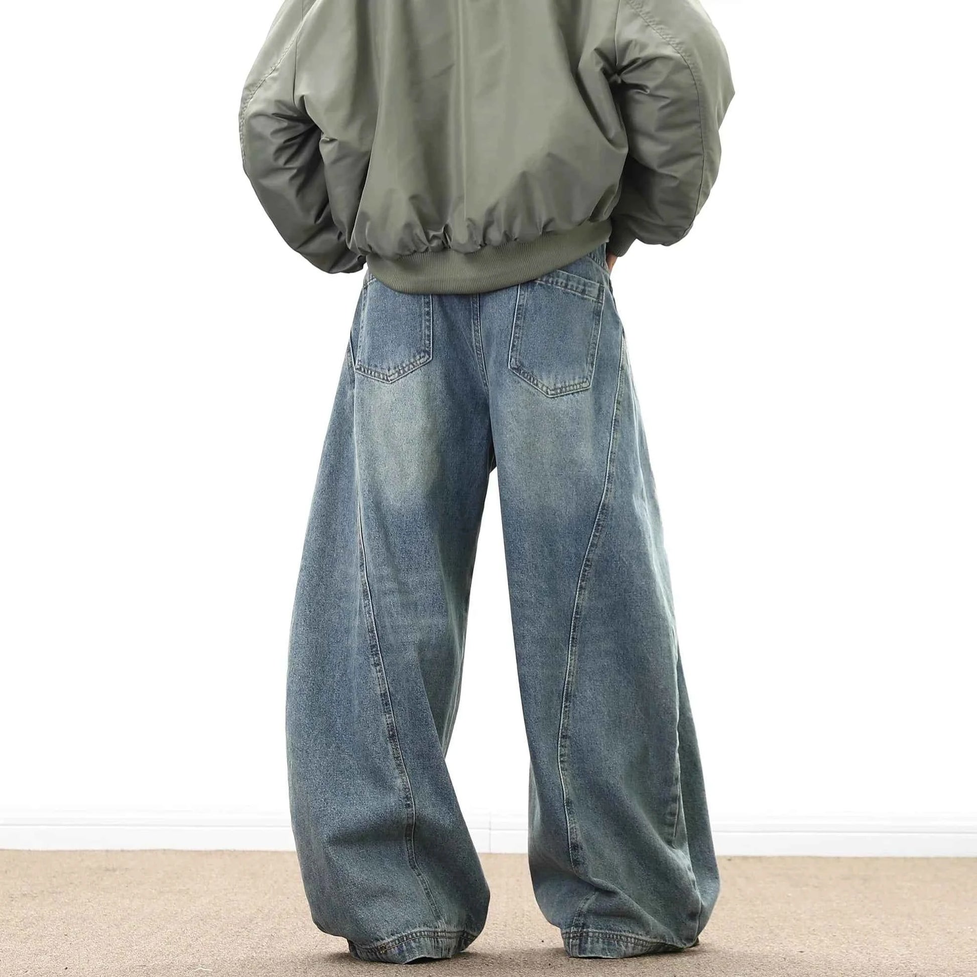 Baggy Handsome Wide Leg Denim Jeans