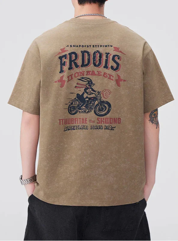 Effortless Retro Casual Short Sleeve Cotton T-Shirt - Luxuryurbanwear
