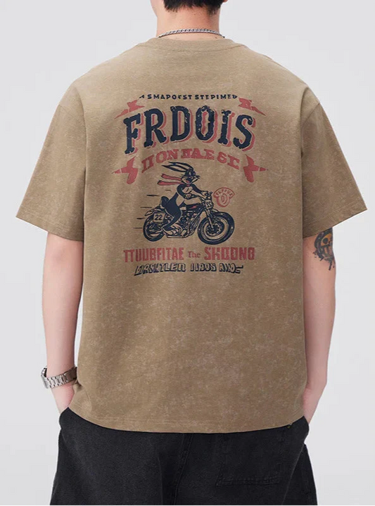 Effortless Retro Casual Short Sleeve Cotton T-Shirt - Luxuryurbanwear