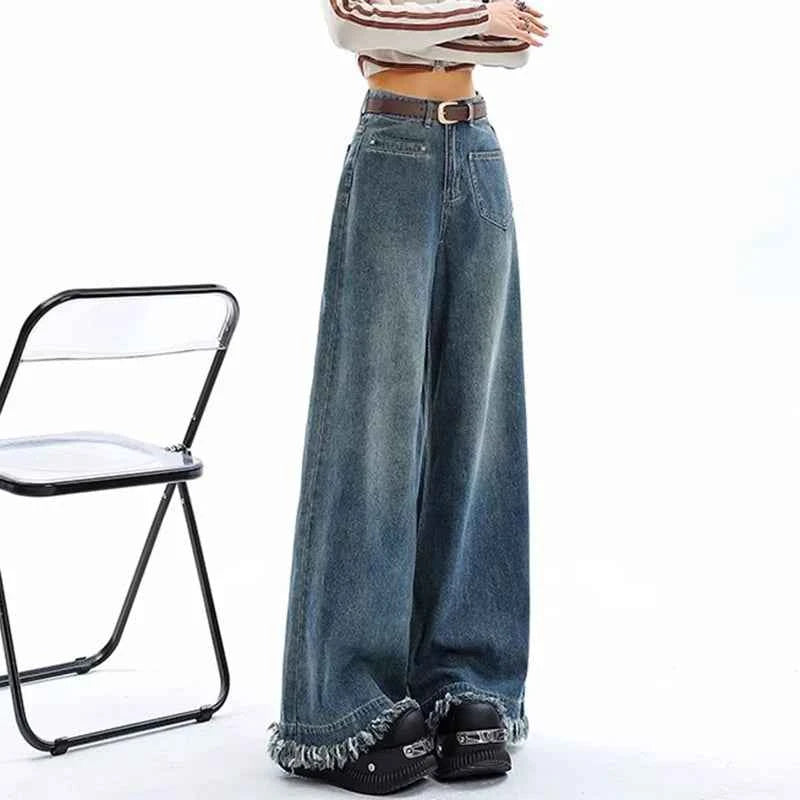 Loose High Waist Hip Hop Wide Leg Jeans
