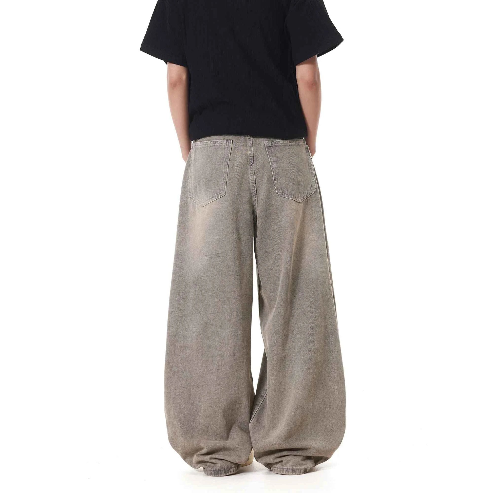 Arc Washed Grey Baggy Jeans
