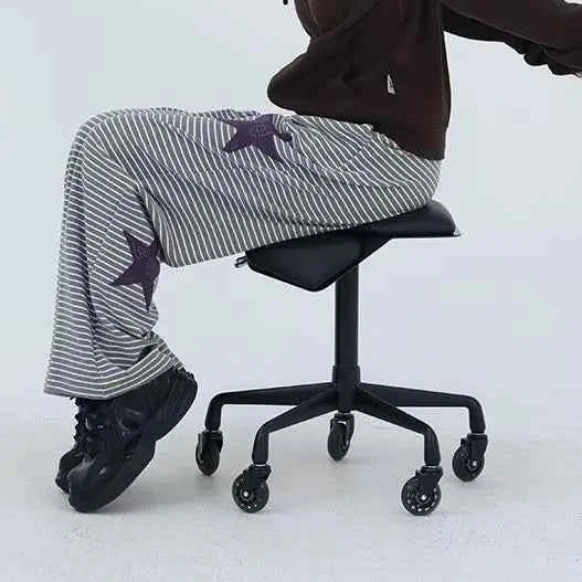 Wide Leg Star Print Japanese Style Sweatpants