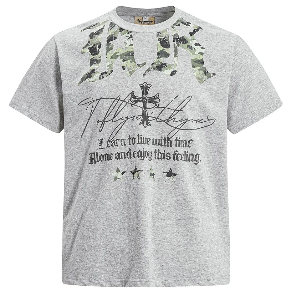 Cross Graphic Streetwear Oversized T-Shirts