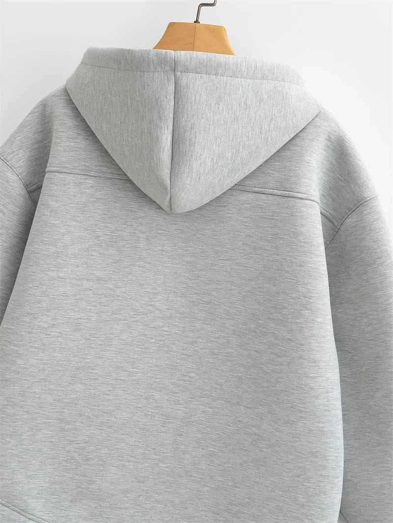 Zip Up Hoodie Thick Solid