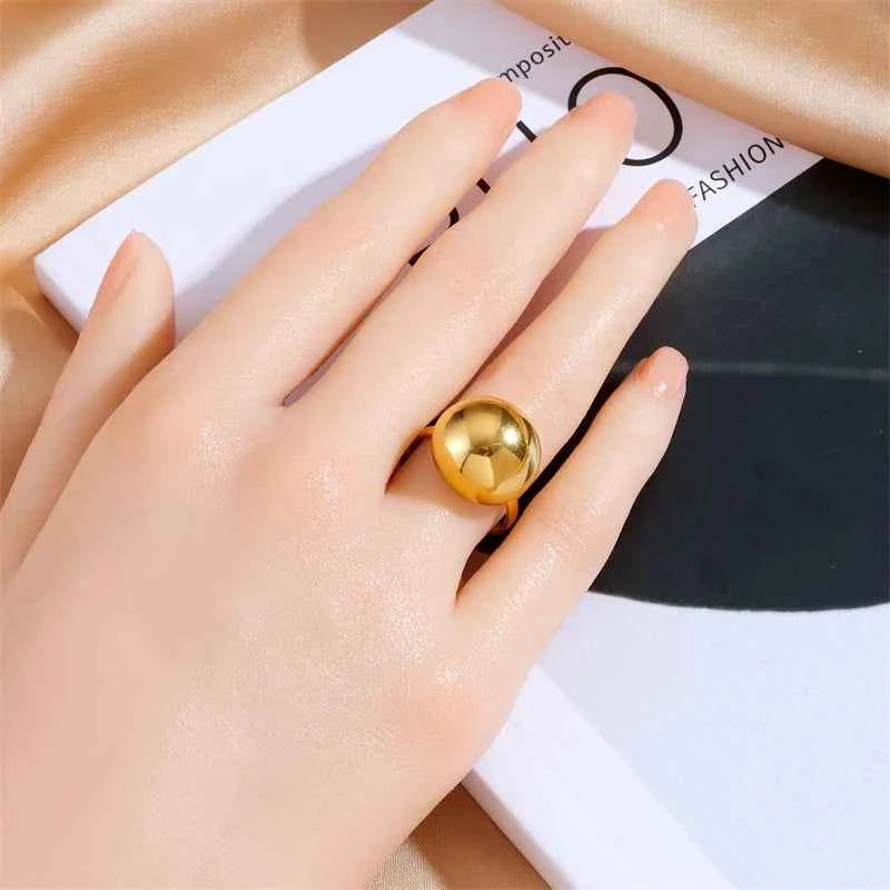 Gold Stainless Steel Open Finger Rings
