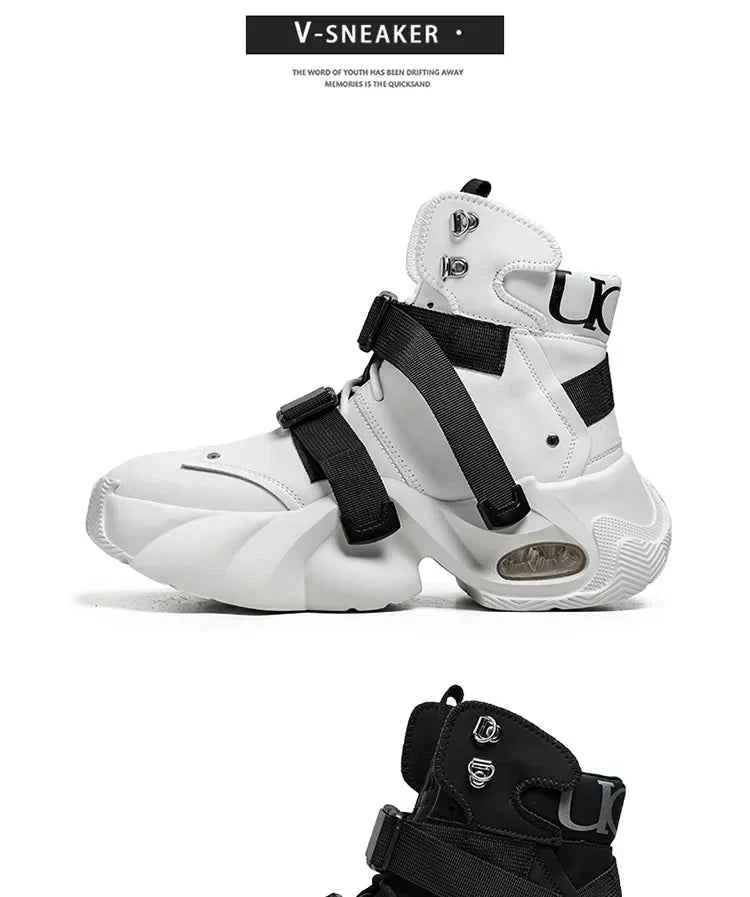 Side profile of Retro Chunky Platform Sneakers showing the 7cm thick sole