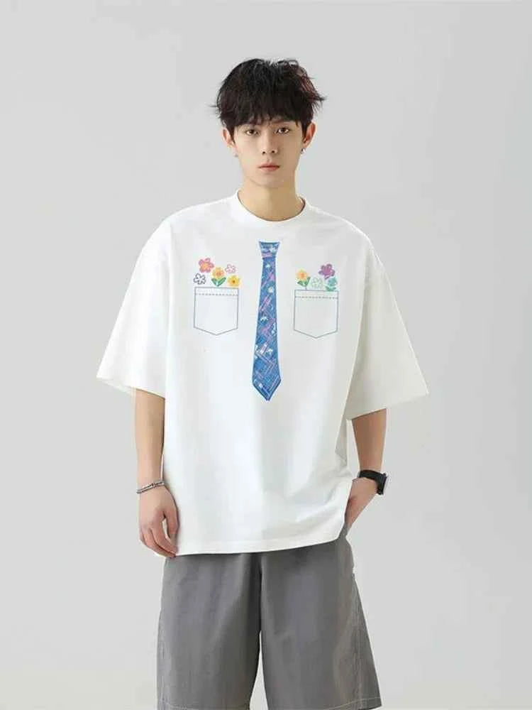 Y2K Heavy Cotton Graffiti Tie Dye Short Sleeve T-Shirt