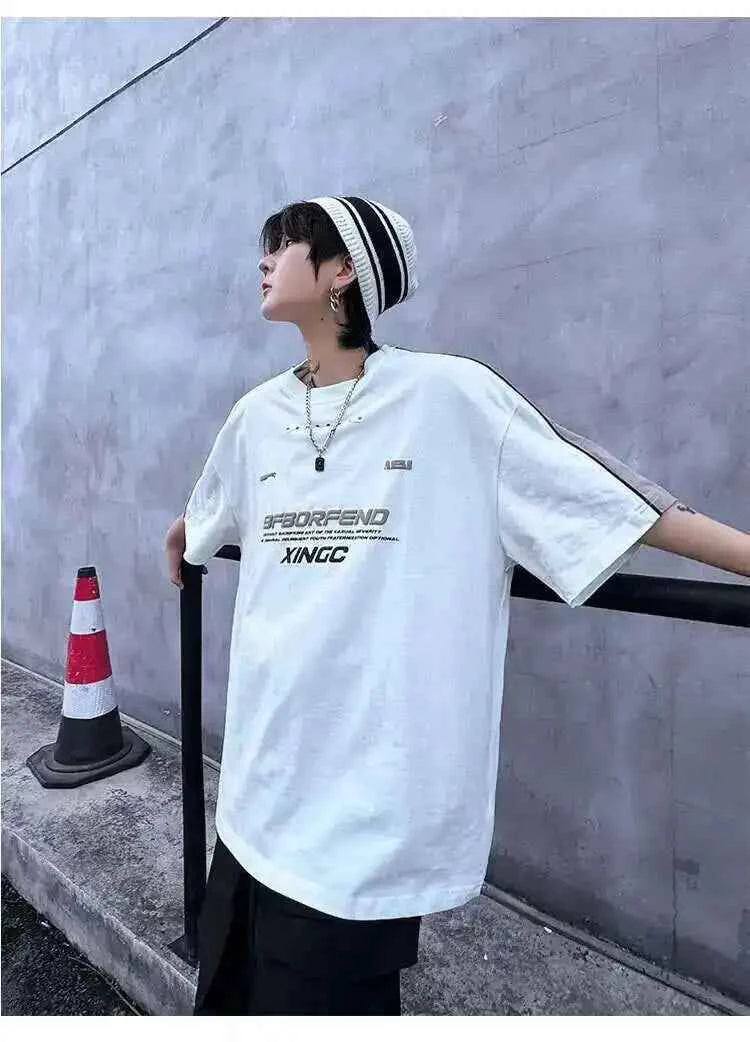 Retro Trendy Personality Printed T-shirt