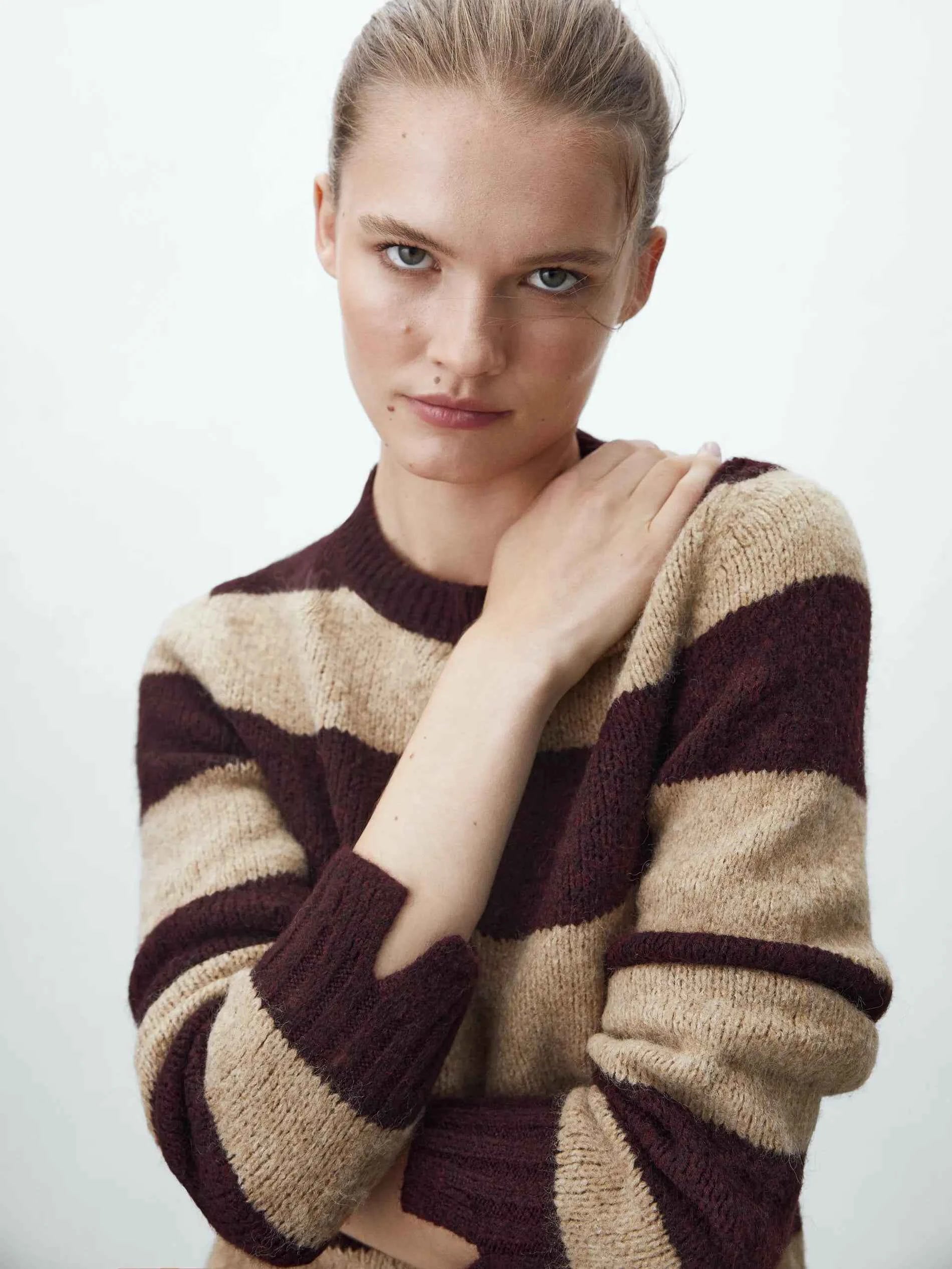 Women Vintage Ethereal Striped Retro Casual Sweater
