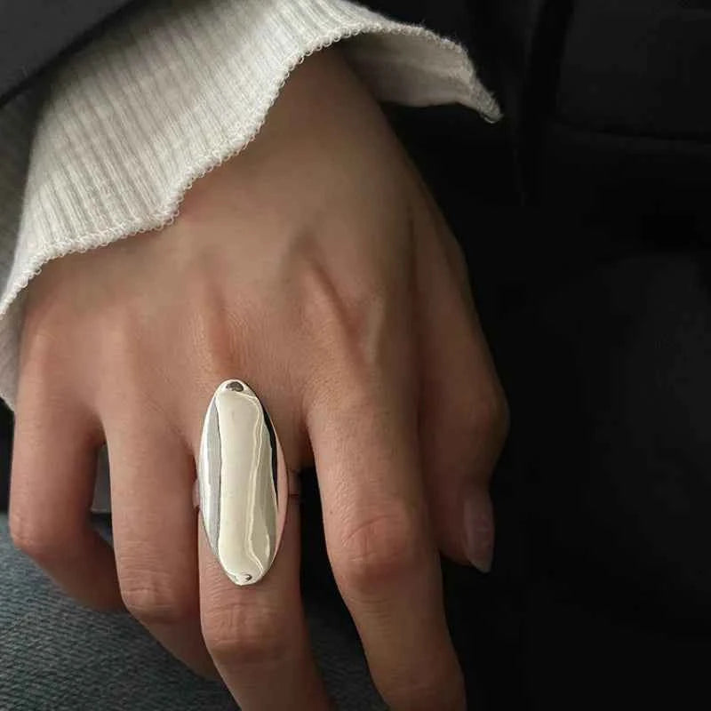 Minimalist Jewelry Gift Silver Geometric Ring