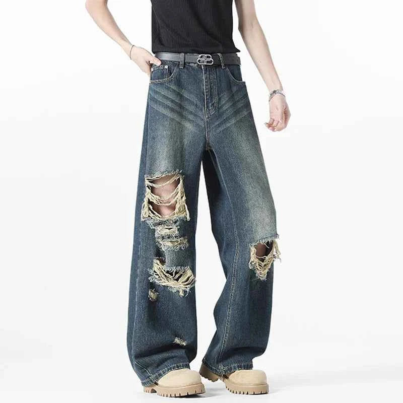 Durable High Street Vintage Denim Jeans