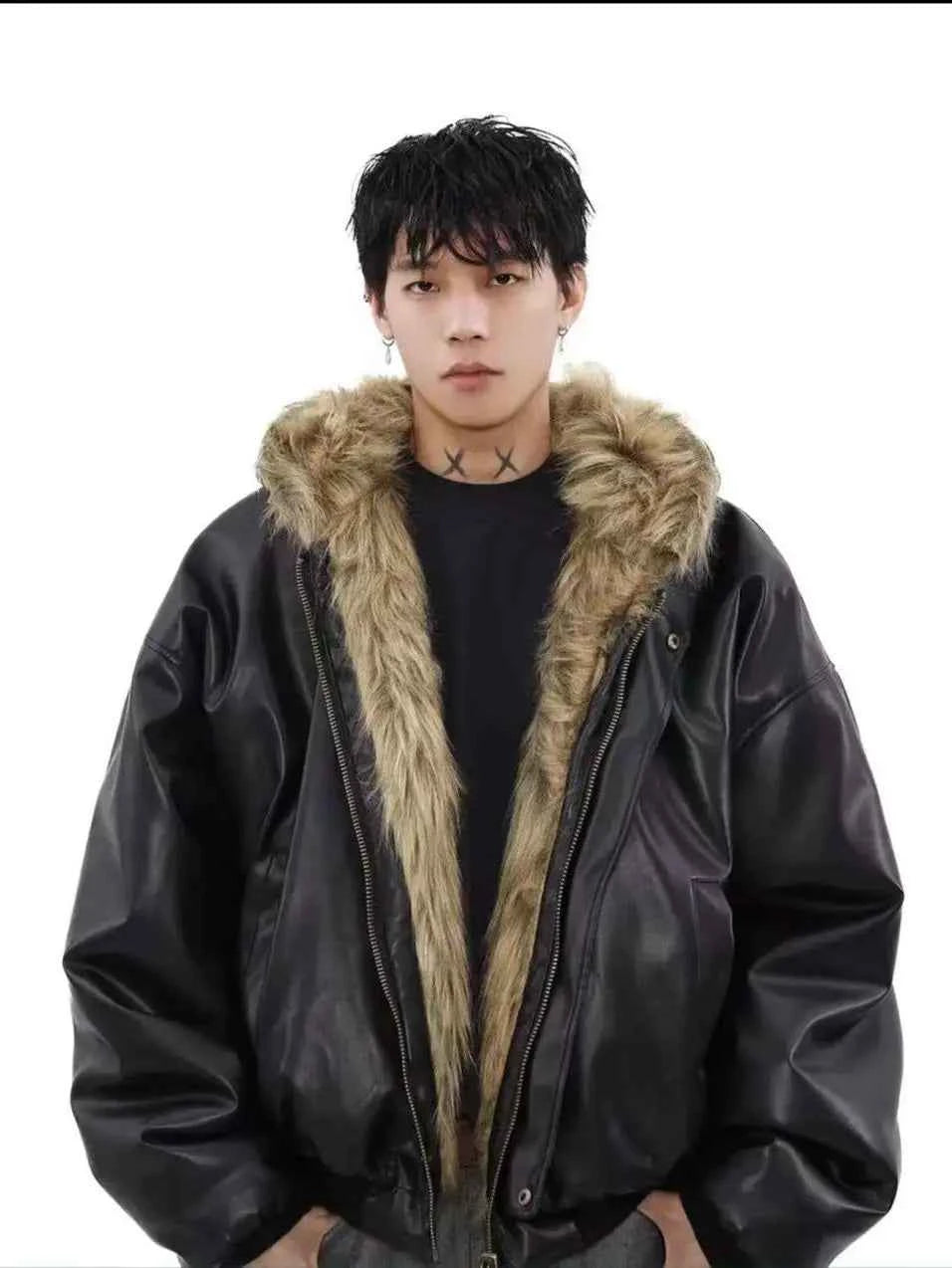Reversible Luxury Double Face Faux Fur Hooded Jacket