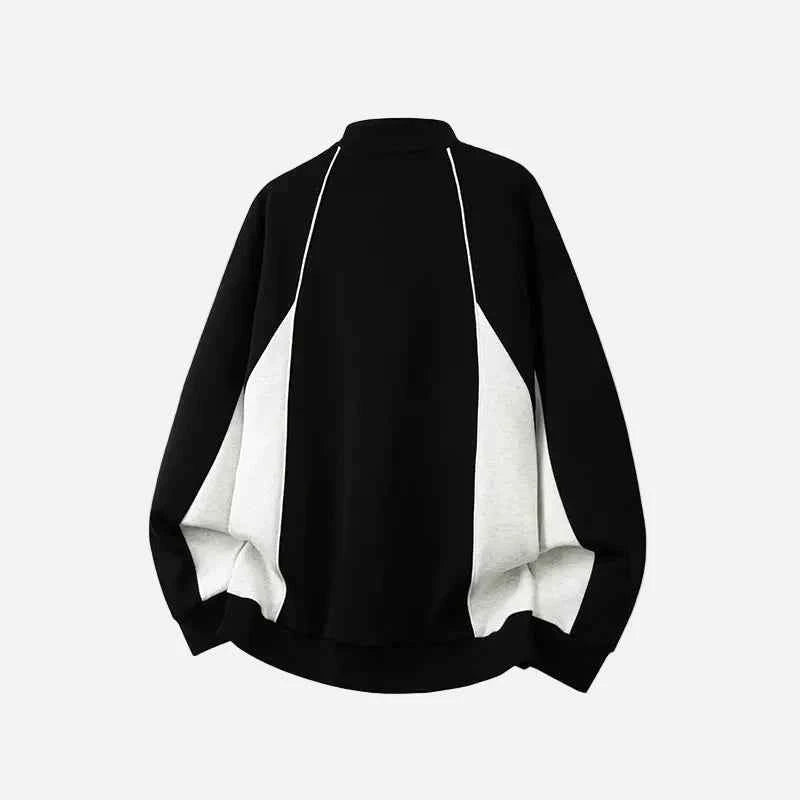 Streetwear American Style Polo Collar Sweatshirt