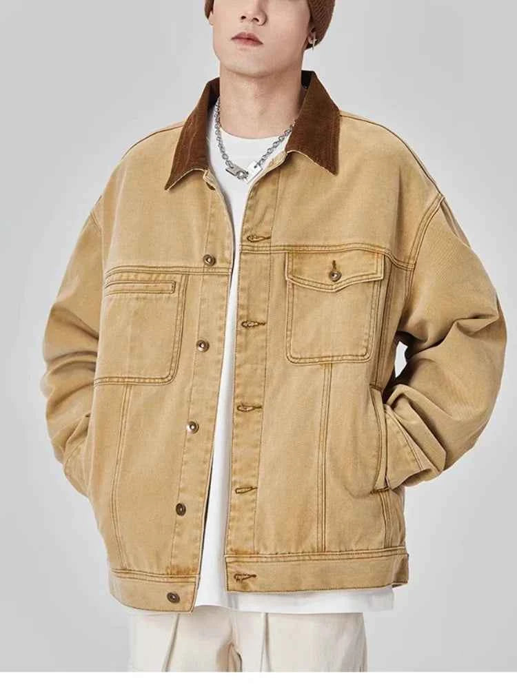 Y2K Vintage Washed Workwear Denim  Jacket