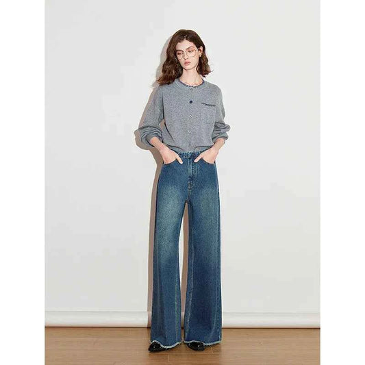 Retro Spring Denim Wide Leg Jeans