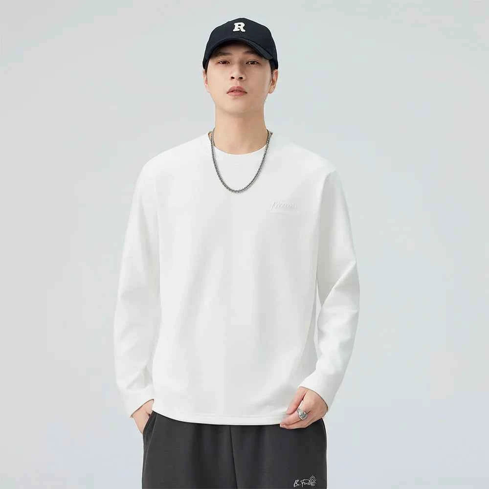 Cozy Winter Logo Solid Color Long Sleeve T-Shirt