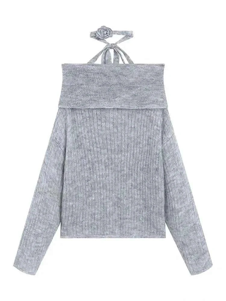 Women Chic Off Shoulder Knitwear Sweater