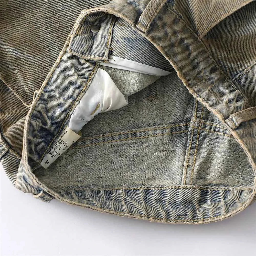 Y2K Durable Baggy Wide Leg Denim Jeans