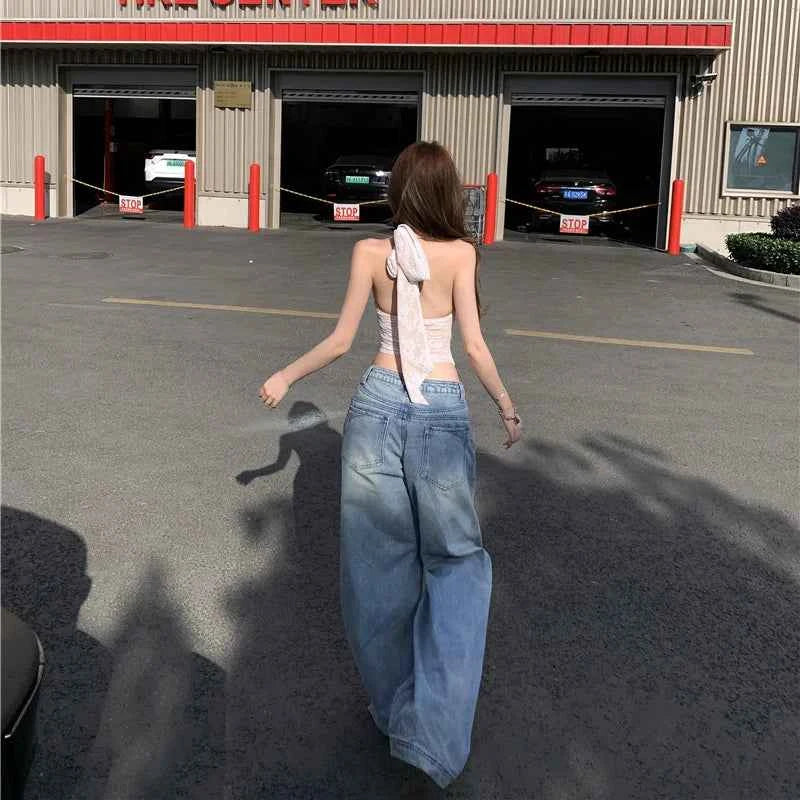 Vintage Boy Friend Loose High Waist Jeans