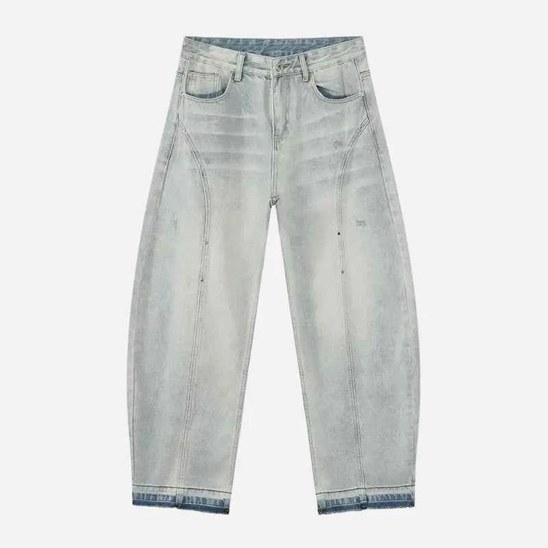 Trendy Casual Distressed Wide Leg Denim Jeans