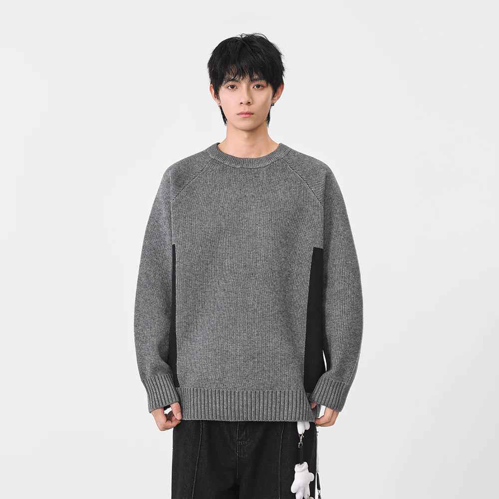 Stylish Crew Neck Knitted Jumper Sweater