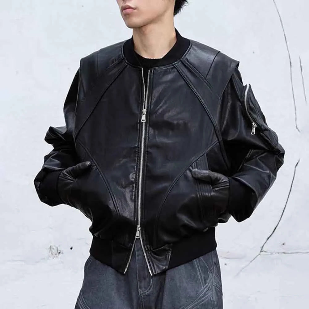 Streetwear American Style Winter Leather Jacket
