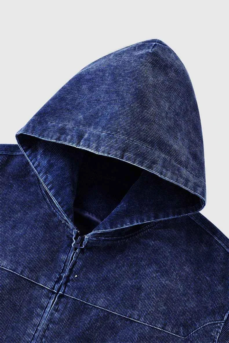 Zip Up Hoodie Washed