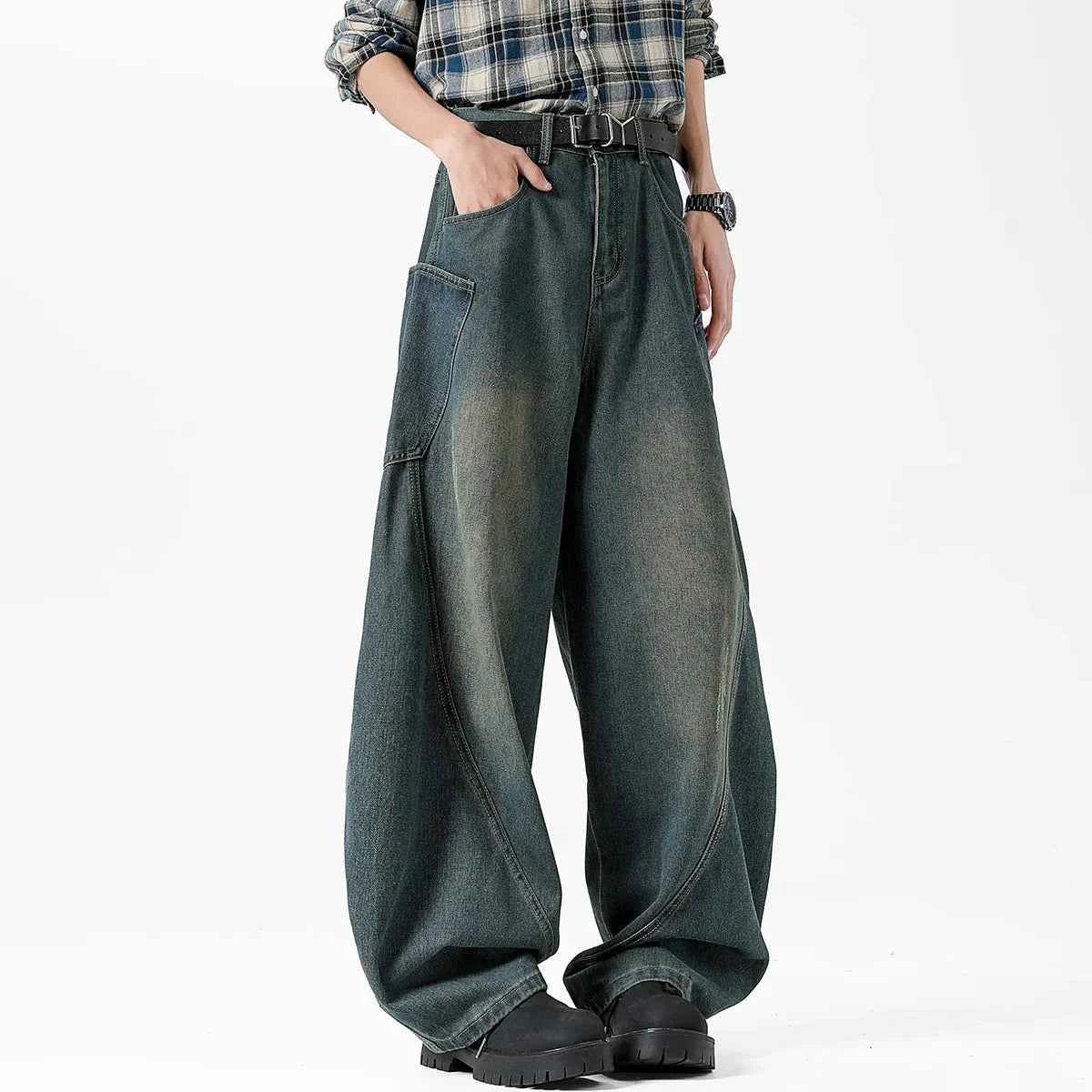 Nostalgic American Style Loose Fit Denim Jeans