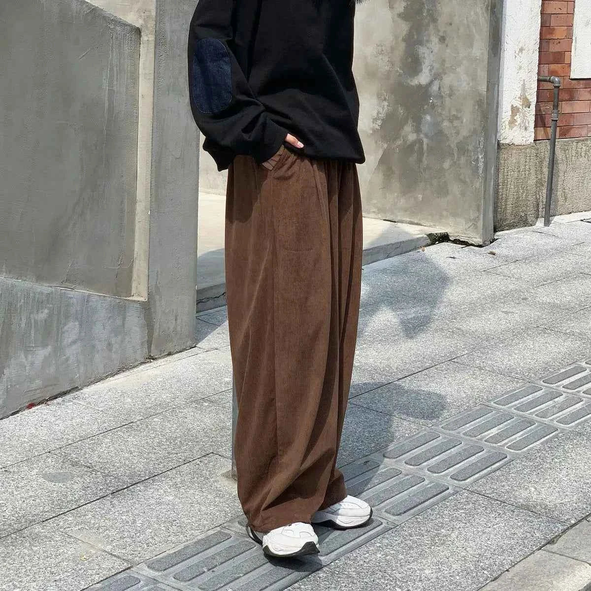 Streetwear Hip Hop Wide Leg Solid Color Pants