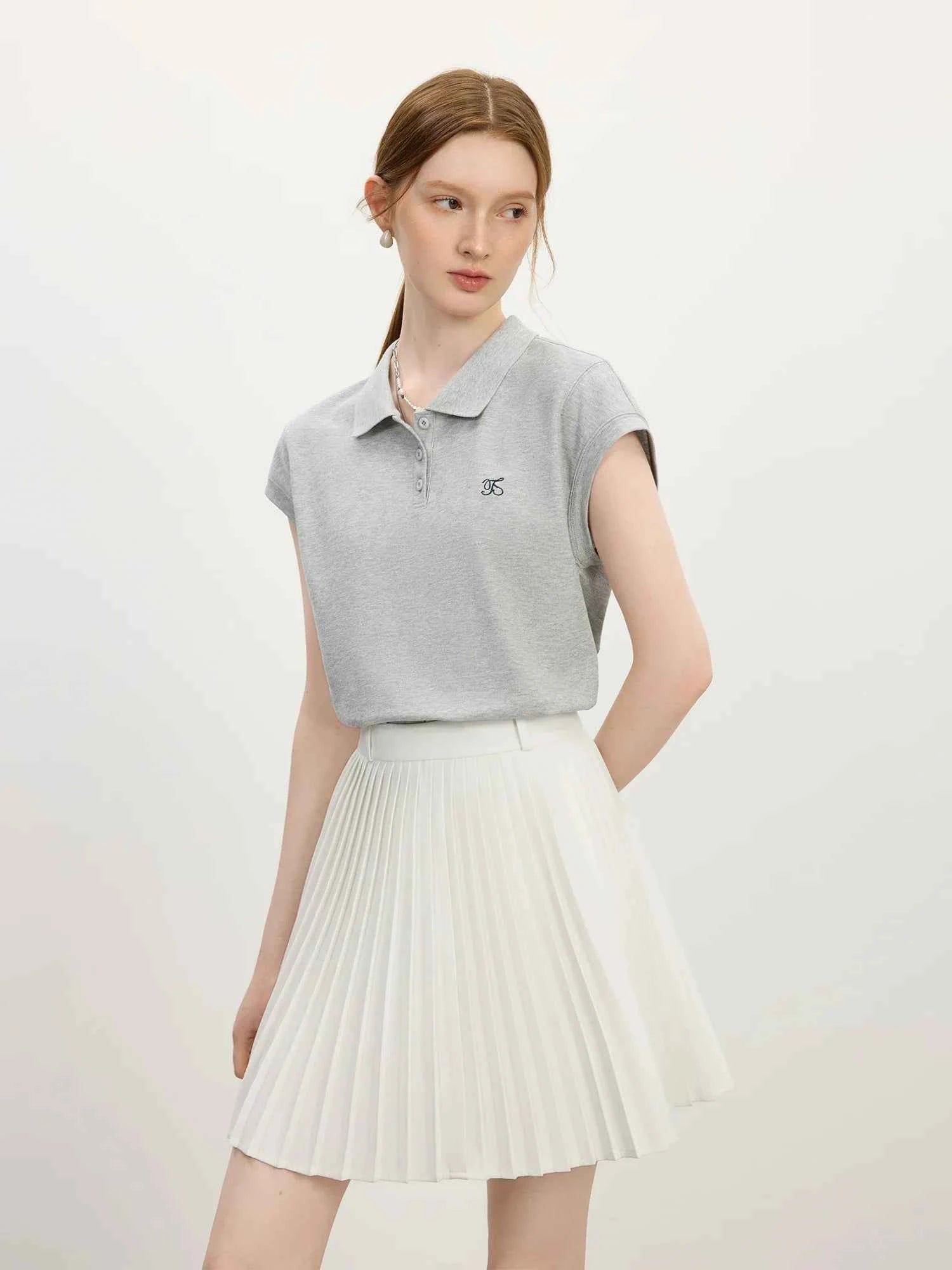 Women Youthful Summer Sporty Linen Blend T-Shirt