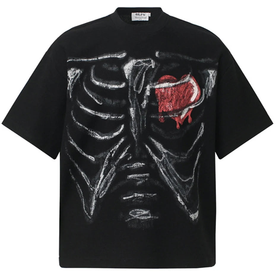 Skeleton Graphic Streetwear Oversized T-shirts