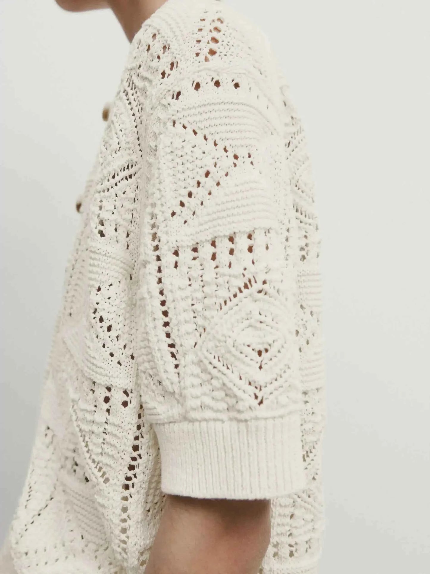 Ethereal French Romantic Hollow Out Cardigan